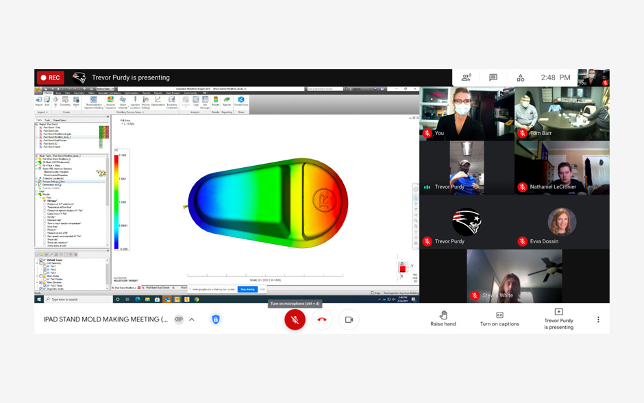 L&L Products and TK Mold meet with students at Romeo High School for a live demonstration of the Moldflow process
