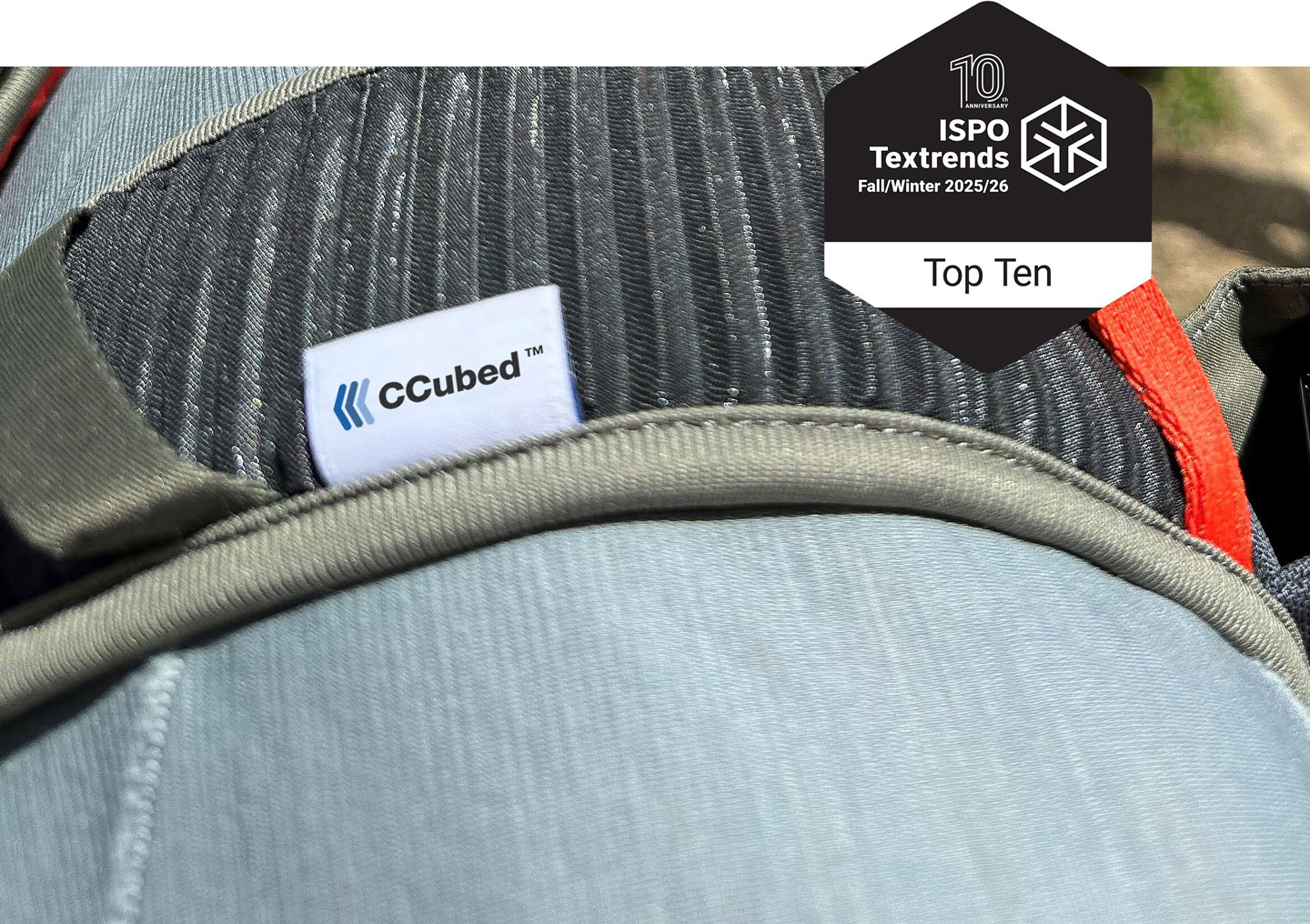 CCubed™ technology was awarded a Top Ten Winner of the ISPO Textrends Award in the Soft Equipment category