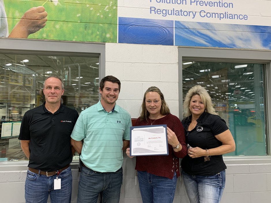 L&L Products North America Awarded Nissan Quality Master Award