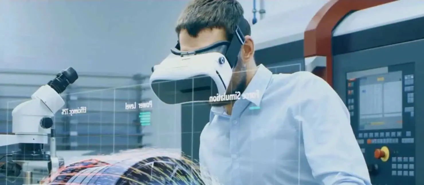 A man using a VR headset